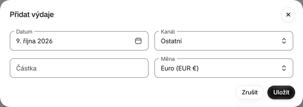 Zadejte ostatní kanály ručně