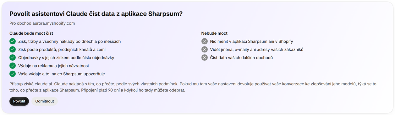Povolte ho v aplikaci Sharpsum