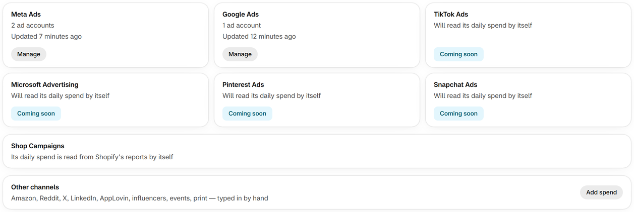 Connect Meta Ads and Google Ads