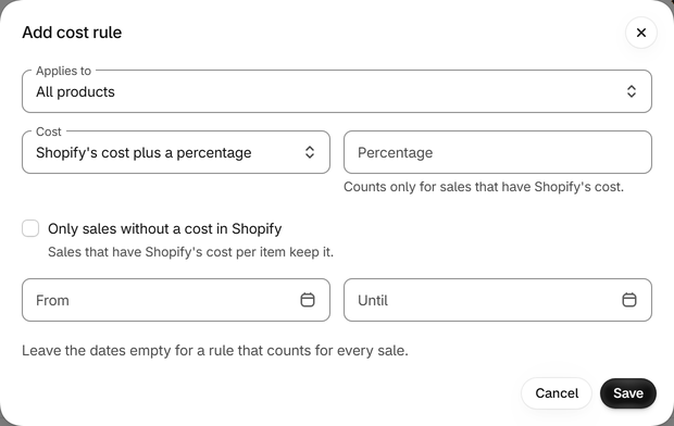 Cover many products with a rule