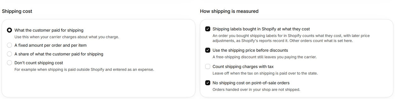 Shipping labels bought in Shopify