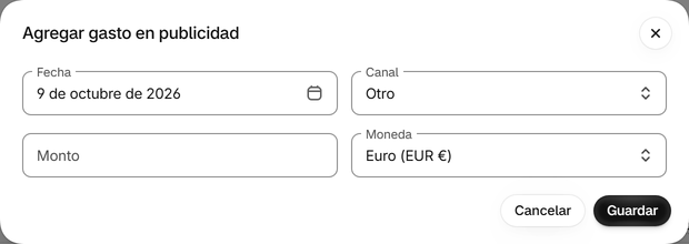 Ingresa otros canales a mano