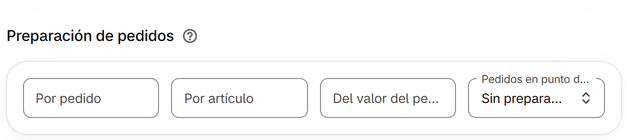 Preparación de pedidos