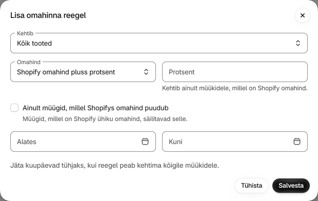 Kata palju tooteid reegliga
