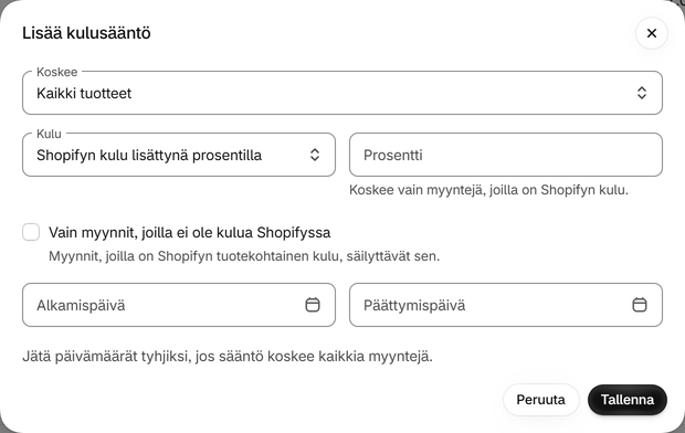 Kata monta tuotetta säännöllä