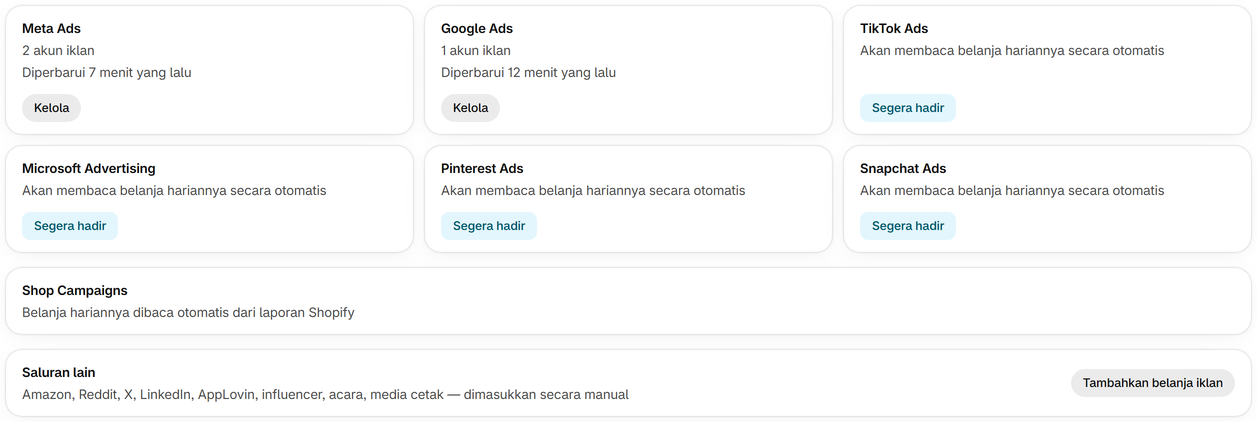 Hubungkan Meta Ads dan Google Ads