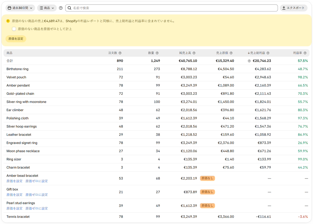 「原価なし」に注意