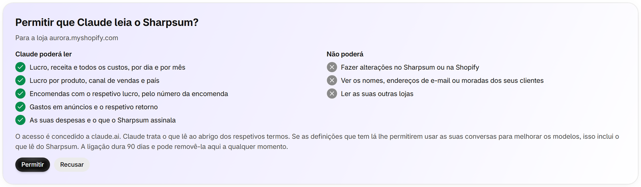 Autorize-o no Sharpsum