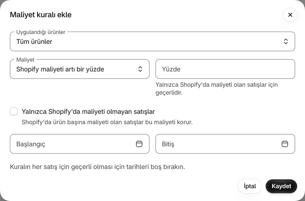 Birçok ürünü bir kuralla kapsayın