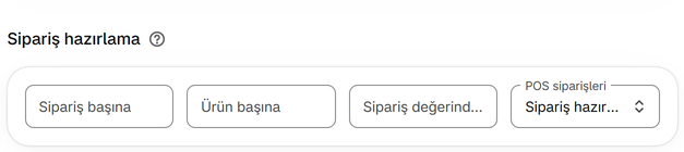 Sipariş hazırlama