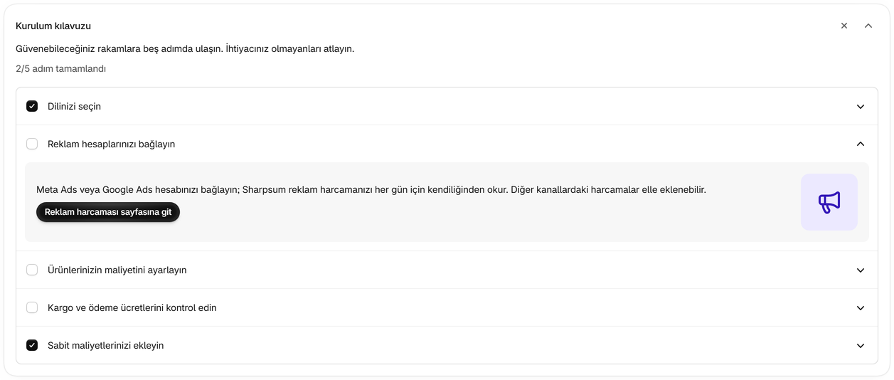 Kurulum kılavuzunu açın
